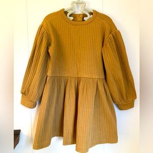 Cozy Mustard Kids Cotton dress